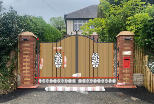 Composite wood driveway gates - driveway,