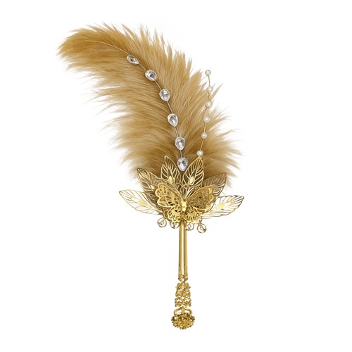 Ostrich feather fan hand - fan,,