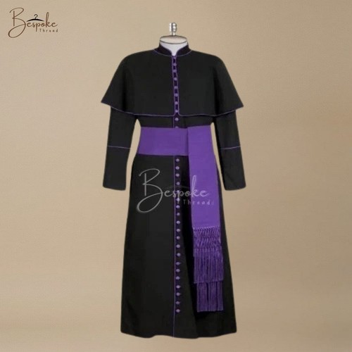 Black roman clergy - black, cassock