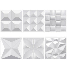 12 Tiles 3D Wall Panels PVC