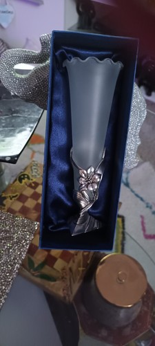 Silver scenes vase - silver,