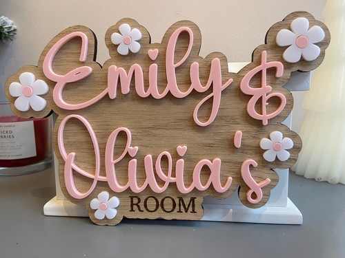 Personalised siblings flower - personalised,