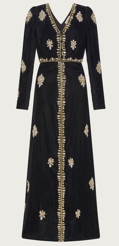 Monsoon black maxi velvet - maxi,