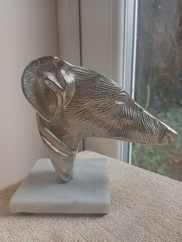 Metal greyhound dog bust - metal,