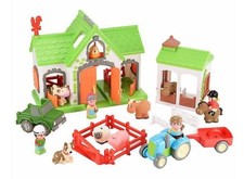 ELC HAPPYLAND FARM SET WITH OVER 15 ACCESSORIES INC 8 ANIMALS 4 FIGURES SOUNDS 