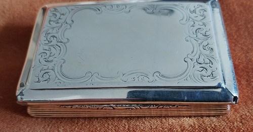 Victorian silver snuff - a, box
