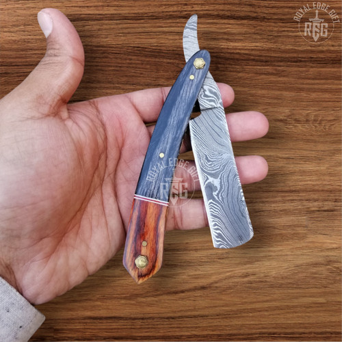 Custom handmade damascus - handmade, razor