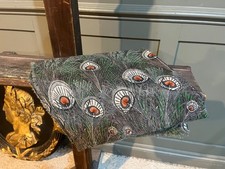 Vintage Shawl by Liberty’s of London 100% Wool ‘Hera Feather’ Pattern in Green