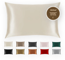 SilkSleek - 100% Pure Mulberry Silk Pillowcase - 22MM Hypoallergenic, Anti-Aging
