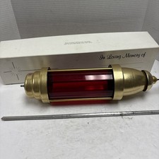 ☦️ ANTIQUE CATHOLIC CHURCH ALTAR SANCTUARY VIGIL RED LAMP CANDLE HOLDER CAP