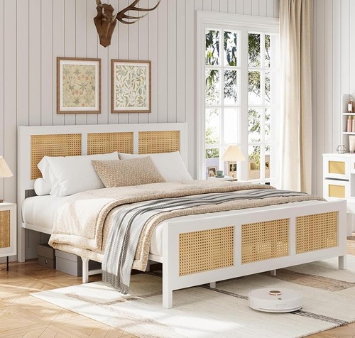 Rattan bed frame - bed,