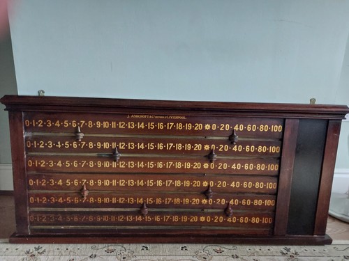 Antique snooker scoreboard - scoreboard, (j