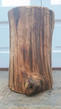 Rustic Hardwood Log Table, Natural Tree Stump Furniture, Wooden Accent Table