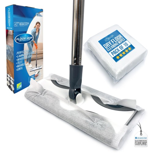 Floor sweeper mop kit - sweeper, static