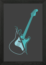 Blues Guitar And Amp Framed