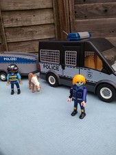 Playmobil Police Riot Van, Horse Box, 4 Police and 2 Horses
