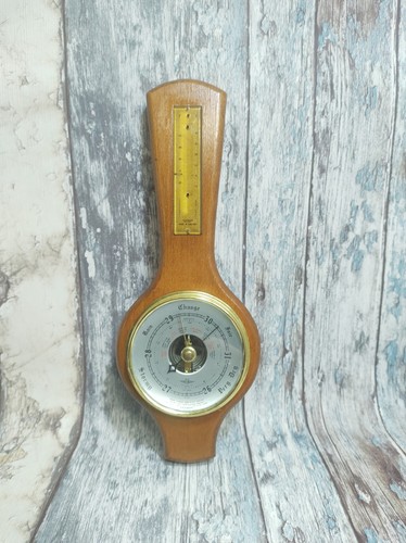 Vintage wooden barometer - vintage,