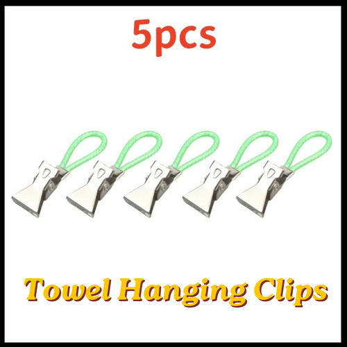 5pcs towel hanging - hanging, clips