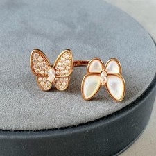 Butterfly mother of pearl cz