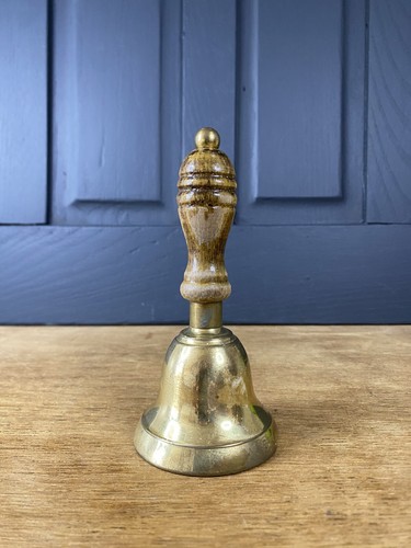 Vintage small brass hand bell - small,