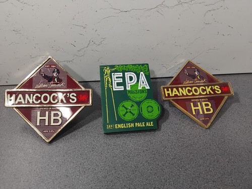 Beer pump signs - beer, hancock's