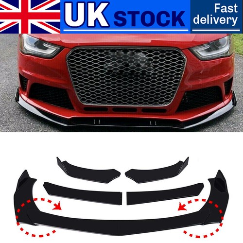 Black front bumper lip body - front,