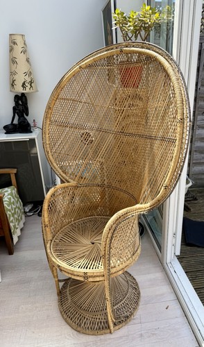 1970s vintage wicker rattan - wicker,