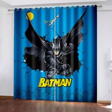 Bedroom Curtains Eyelet Marvel Batman Decor 06 Customize Size/Text UV Protect