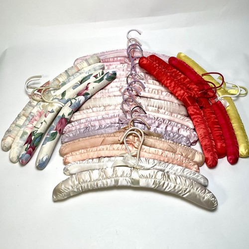 Vintage padded boudoir hangers - boudoir,