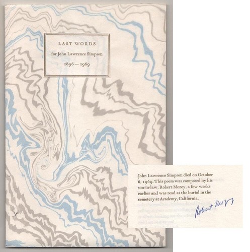 Robert mezey last - /, for
