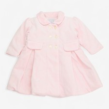 Emile Et Rose, Rosanna Pink Velour Girls Coat, 0-3 Months 122DA24E5EAF/1