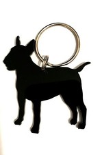 English Bull Terrier Bullie Dog Keyring Bag Charm  Keychain Gift