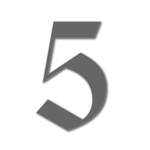 House number old english - 5,