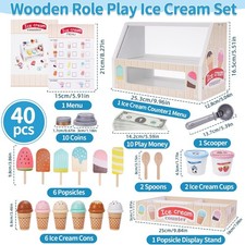 Wooden Ice Cream Shop Playset