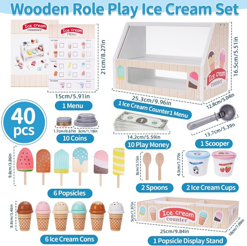 Wooden ice cream - ice, shop