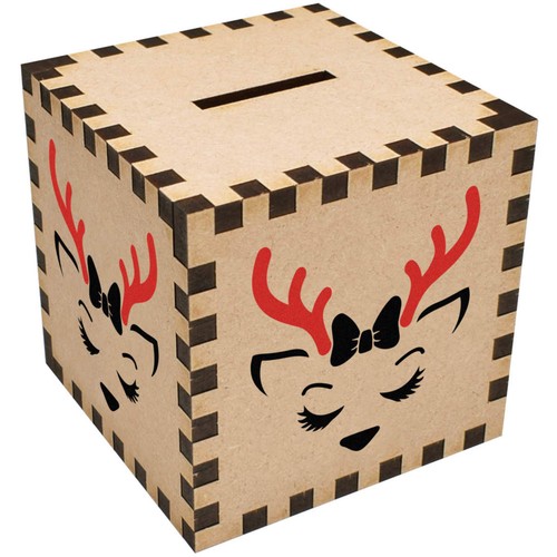 Reindeer cute face money - 'reindeer, box