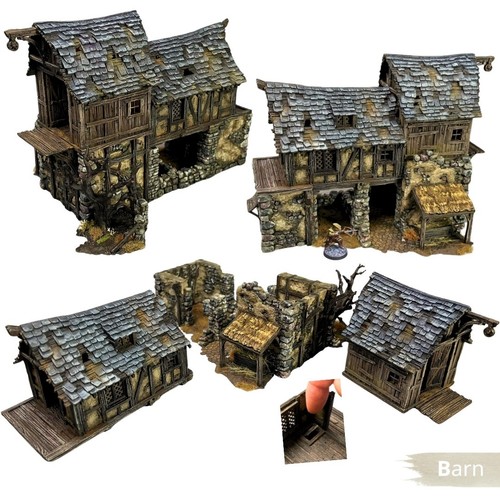 Ruined barn fantasy - barn,