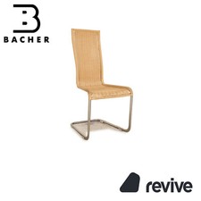 Wood Chair Braun Mesh Bauhaus Metal Frame