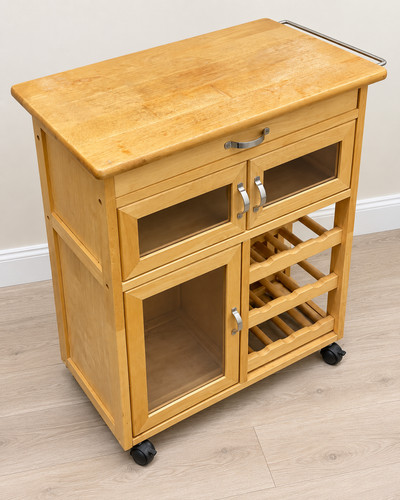 Wooden wine rack cabinet - wooden,