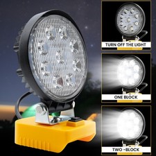 Flashlight Cordless LED Work Light For Dewalt 18V MAX Li-Ion Battery Outdoor