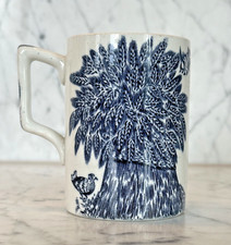 Antique Ale Mug or Tankard "Birds & Barley" Crosswells 1/2 Pint