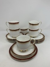 Paragon HOLYROOD Pattern Bone China Cups and Saucers Set 17 PCs [b.DQ]