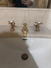 Vintage Barber Wilsons & Co London Brass Faucet Set – HOT & COLD Handles + Spout