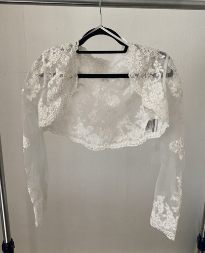 Ivory lace bridal - bridal, shrug