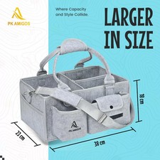 Baby Diaper Organizer Storage Box Kids Caddy Felt Changing Nappy Carrier Bag UK