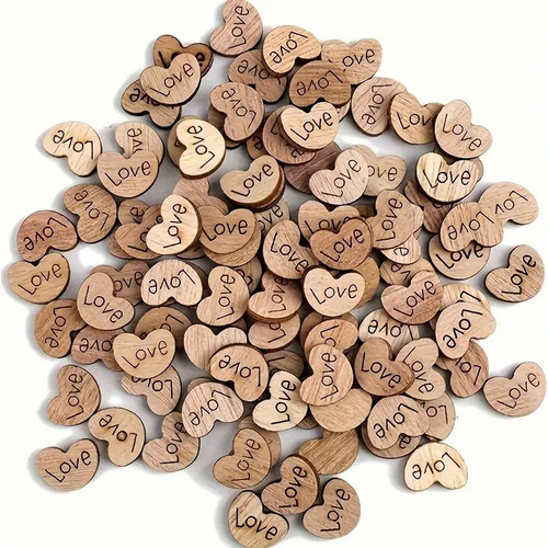 Wooden mini love hearts - mini,