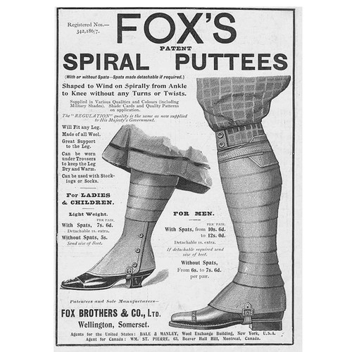 Fox brothers spiral puttees - spiral,