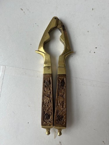 Vintage brass nutcracker with - brass,