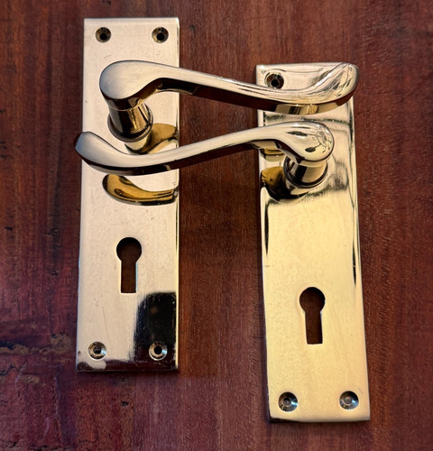 Victorian scroll brass - brass, plated