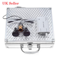 2.5x Dental Surgical Binocular Loupes +5W LED Headlight + Aluminium box
